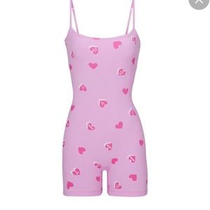 SKIMS Light Pink Heart Romper
